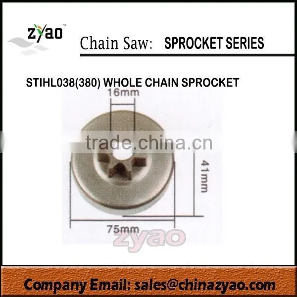 STIHL038 (380) Chain Saw Clutch Drum Sprocket, STIHL038 (380) Chain Sprocket, Spare Parts for STIHL380 Gasoline Chain Saw
