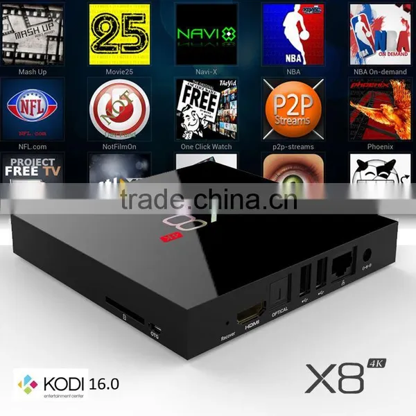 X8 4K Amlogic 8726 m8 Quad Core TV Box With 5.0GHZ Wifi Frequency photo-2