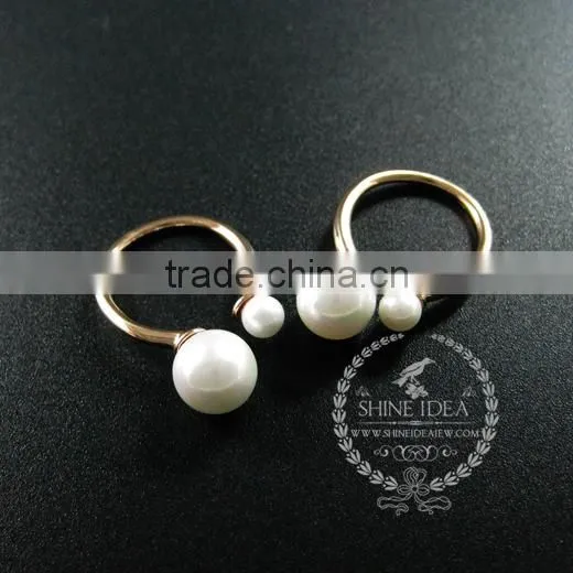 925 Solid Sterling Silver Rose Gold Ring With Pearl Adjustable Ring Fashion Women Jewelry 6210038 photo-2