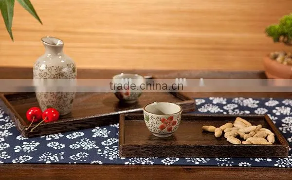 Different Size Burn Wood Serving Tray,large and Small Tray,wood Cann Tray photo-5
