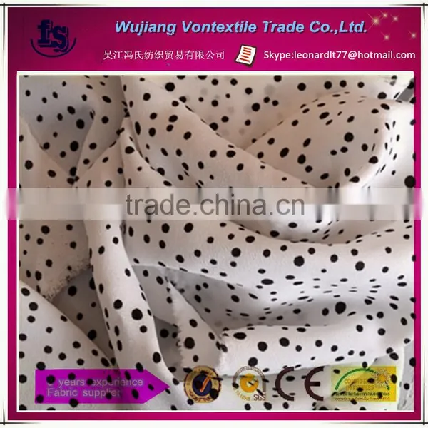 Printed CDC fabric/Print polyester crepe /Poly CDC faille crepe fabric