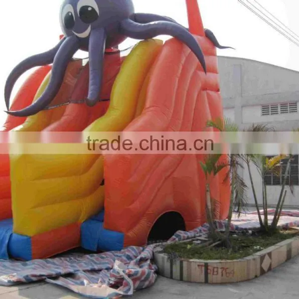 Factory Produced Giant Octopus Inflatable Double Lane Slide For Inflatable Pool photo-2