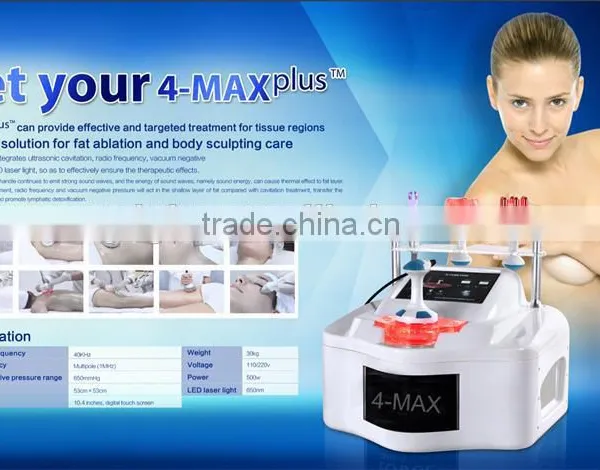 Cavi Lipo Machine 4-Max Ultracavitation Portable Ultrasound Cavitation RF Vacuum Machine Fat Reduction photo-4