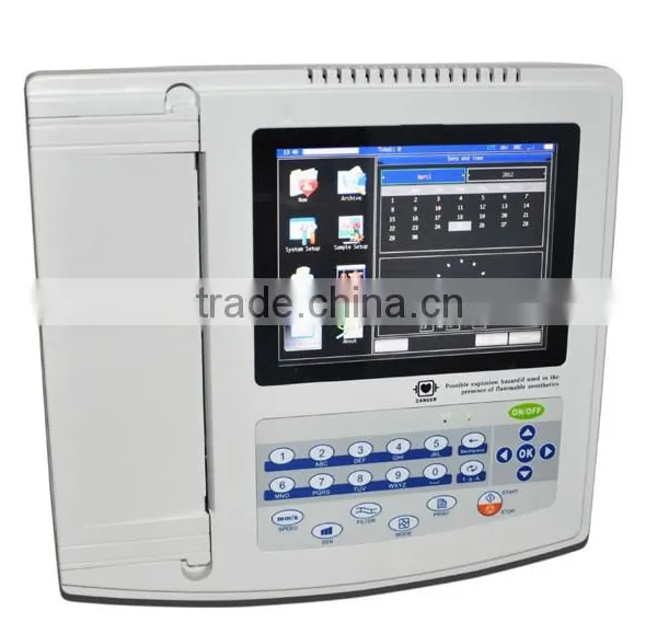 Portable 12 Lead 12 Channel Electrocardiograph ECG/EKG Machine With ECG Software photo-4