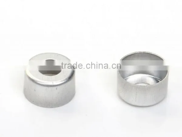 8mm Crimp Top Sliver Aluminum Caps for Glass Cartridges in Silver or Gold Color photo-3