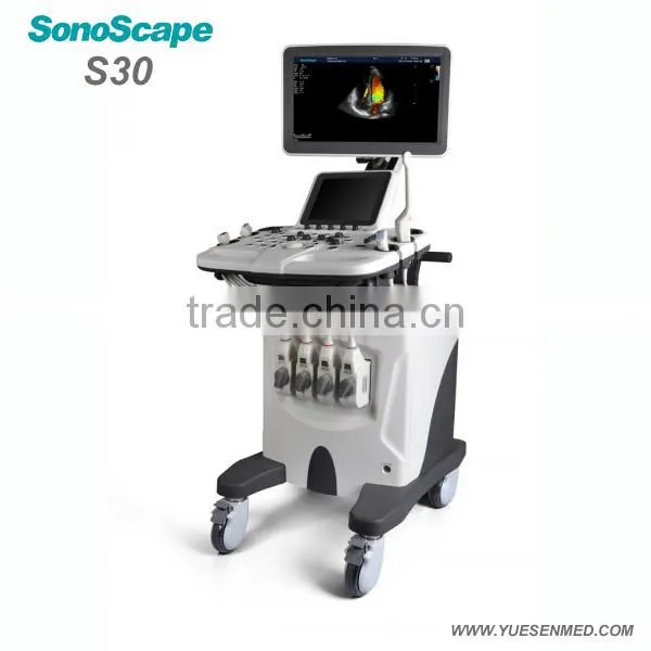 Famous Brand 3D 4D Mobile Trolley Color Doppler Ultrasound Scanner Sonoscape S30 photo-2