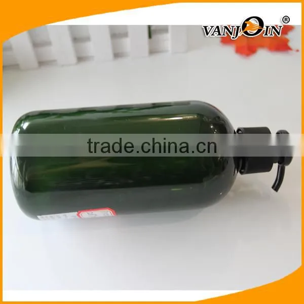 500ml Green Boston Round Lotion Bottle With Pump Sprayer photo-6