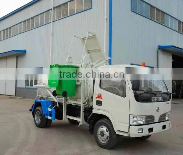 Dongfeng 3 Tons Compactor Lift Garbage Truck for Sales photo-2