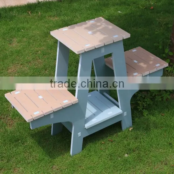 New Material, Waterproof WPC Garden Shelf Wooden Corner Flower Shelf photo-4