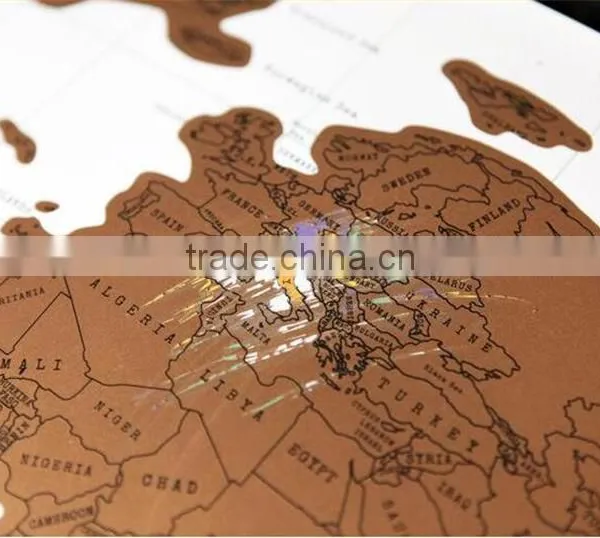 CT-483 2016 Creative Fashion New Design Hard Paper World Map for Travel Decorative World Map photo-2