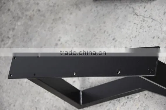 Resturant Wooden Coffee Table Iron Black 15 Inch Metal Bases,metal Bench Leg photo-3