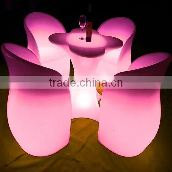 Best Seller Rechargeable 62*66*82cm LED Tables and Chairs for Outdoor Party / Luminous Theme Festival Item photo-3