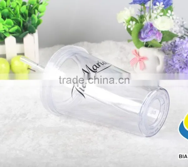 16oz Plastic Coffee Tumbler With Straw photo-5