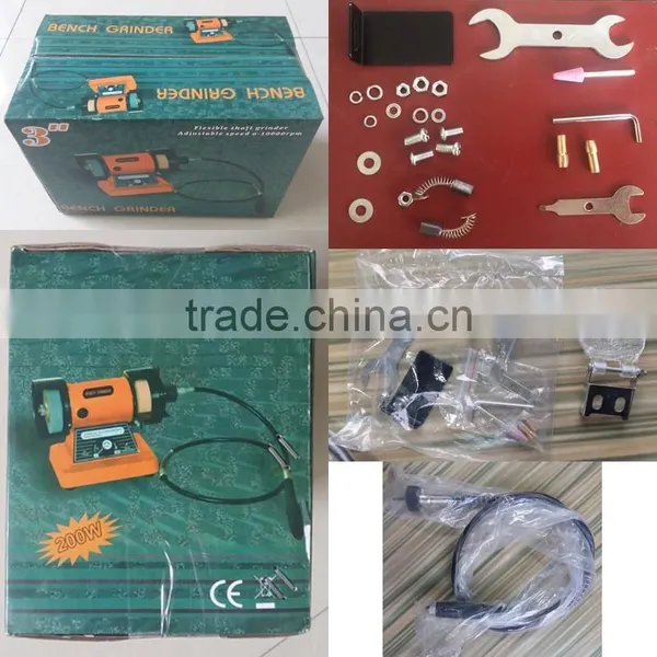75mm 3in 200w Power Jewelry Mini Bench Grinder Machine Flexible Shaft Grinder Electric China Hobby Tools photo-5