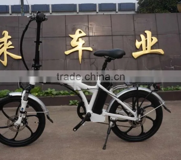 High Quality Electric 20'' Folding Bike One-piece Aluminum Alloy Wheel photo-6