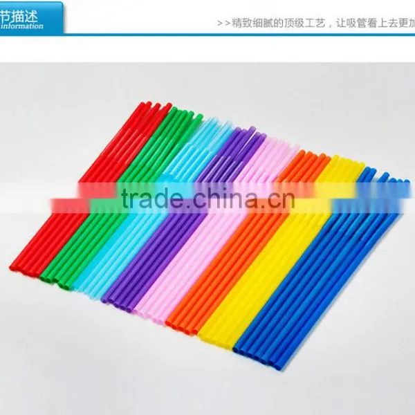 100pcs a Bag Flexible Colorful Plastic Drinking Straw photo-5