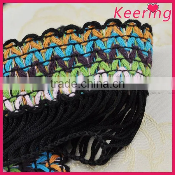 New Arrivel Black Tassel Lace Trimming for Dress WTPB-002 photo-3