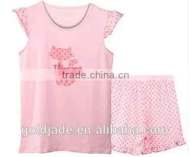 100% Cotton Kids Pajama Blank Boys and Girls Shirts+pants Pajama Sleepwear Baby Pajamas photo-5