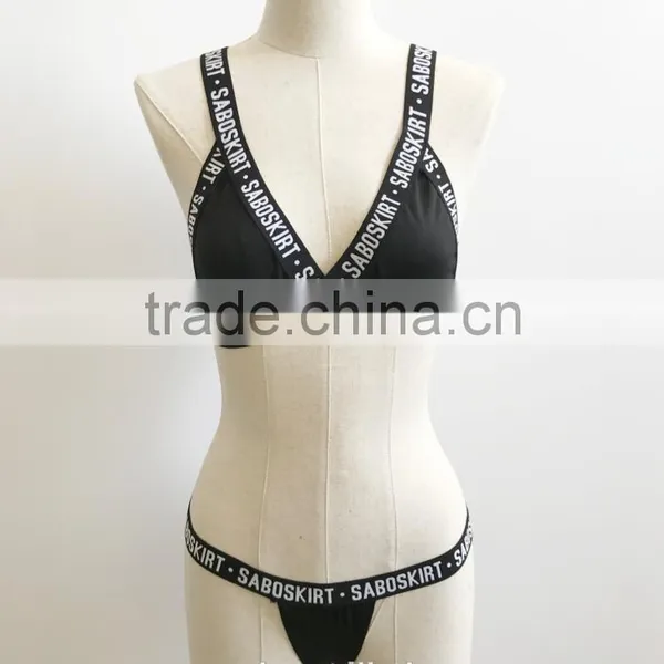 2017 New Hot Sexy Mature Bikini Lady's Swimwear With Letter photo-4