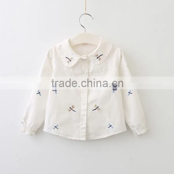 NEW Pictures of Girls Cotton Tops Wholesale Kids Weekday Fashion Back Neck Blouse Designs photo-3