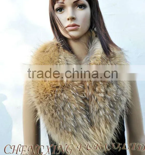 COLLAR-R1B New Fashion Real Raccoon Fur Winter Detachable Fur Collars photo-6