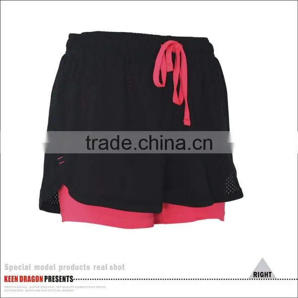 2016 New Style Double Layer Blank Yoga Pants Running Shorts photo-5