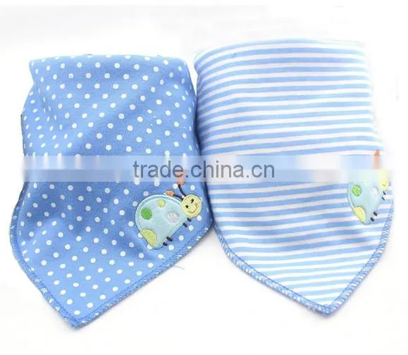 China Cute Baby Gift Applique Cotton Custom Absorbent Dribbler Wholesale Bandana Baby Bibs photo-5