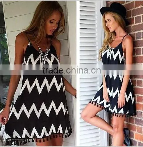 European and Ameican Girls' Sexy Sleeveless Party Evening Summer Beach Dress