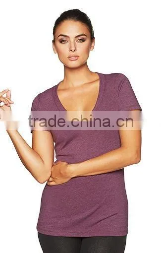 Next Level Apparel Ladies' CVC V-Neck Tee - Made From 60% Cotton, 40% Polyester Jersey and Comes With Your Logo. photo-3