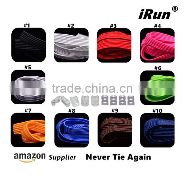 Brown No Tie Stretch Shoelaces - Untied Flat Elastic NO-TIE Shoelaces For Disabled With Special Need - 10 Colors photo-6