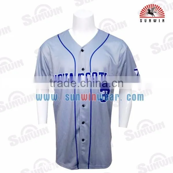 2017 Latest Design Mens Great Solid Wholesale Blank Baseball Jerseys Tees Tops Shirts photo-2
