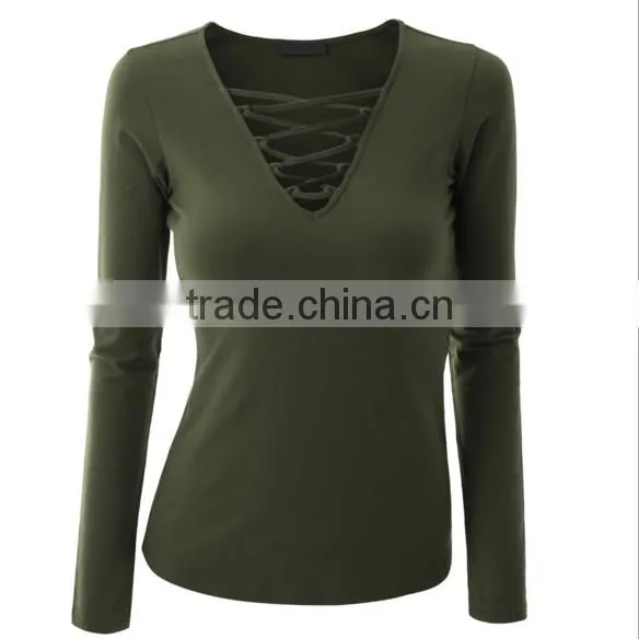 Spring Foreign Trade the Original Single Large Size T-shirt Female Cotton Pure Color Bind Coat photo-4