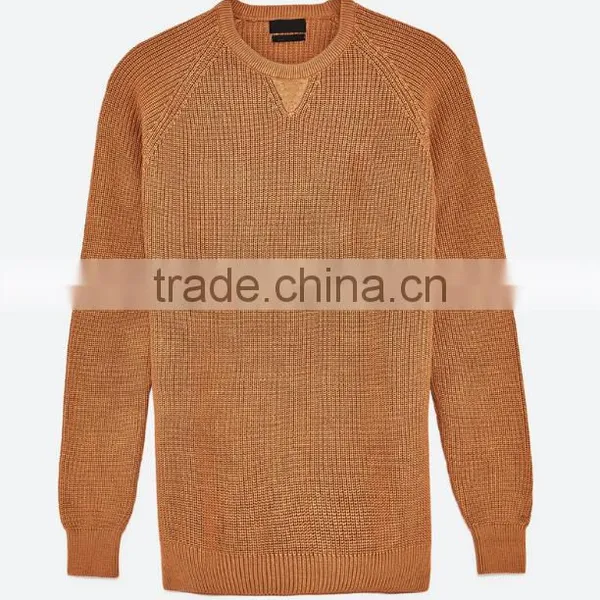 Mans Fashion Stylish Raglan Sleeve Knitted Nylon Pullover Sweater for Wholesale photo-2