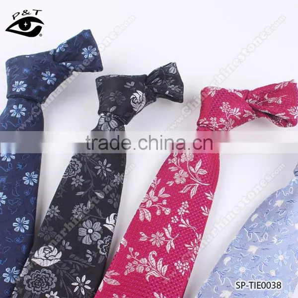 100% Real Silk Tie Wedding Tie Flower Print Classic Men's Necktie photo-2