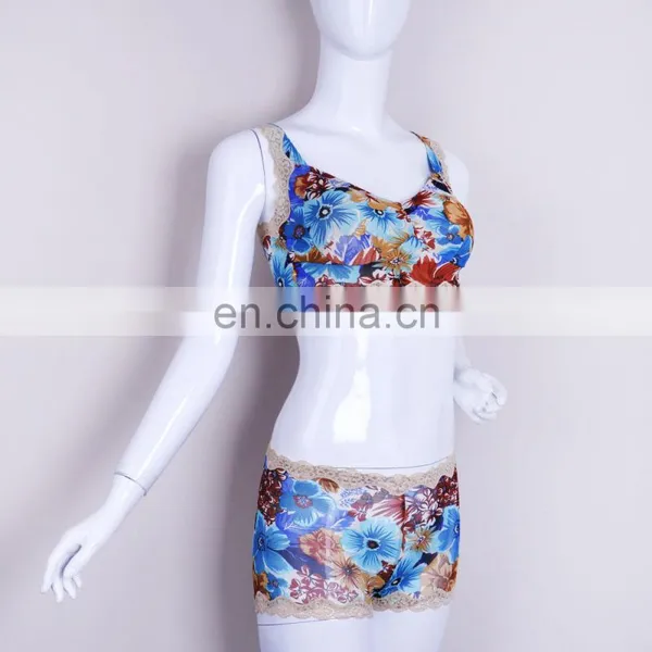 Cheap Price Beautiful Mature Women Flower Print Seamless Briefs photo-2