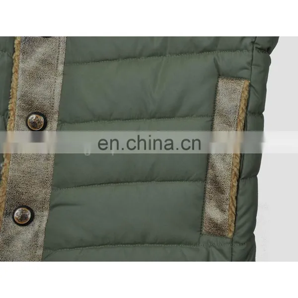 2015 Fur Collar and Placket pu Cuff Softshell Jacket photo-6