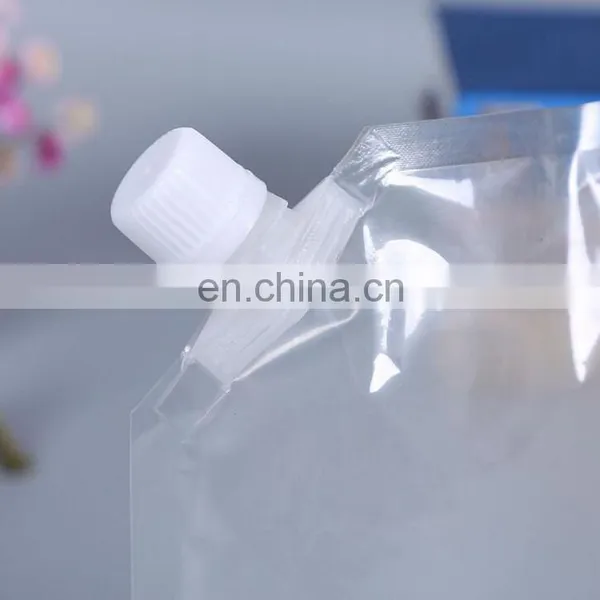 Trusted Factory Supplier Stock Clear Pvc Liquid Plastic Stand up Pouch With Spout for Milk Power/ Match Tea Power photo-3