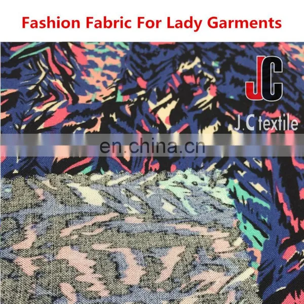 Cloth Material Fabric New Fashion Design 100% Rayon Plant Printed Plain Fabric photo-5