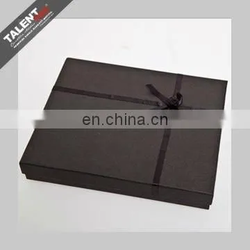 Custom Classic Black Art Paper Luxury Gift Box With Bowknot photo-5