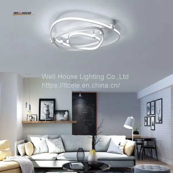 Acrylic Aluminum Modern Led Ceiling Lights for Living Room Bedroom AC85-265V White Ceiling Lamp Fixtures