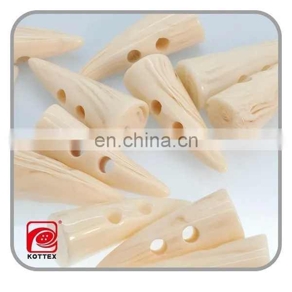Nickle Free Customized 4CM or 4.5CM Shinny Invory Color Resin Polyester Toggle Used In Europe photo-2