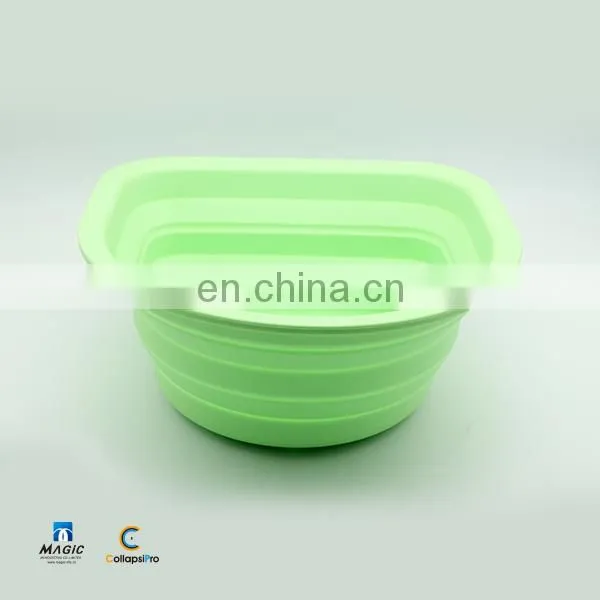 2018 Semicircle FDA Silicone Collapsible Water Bucket Foldable Food Storage Basket photo-5