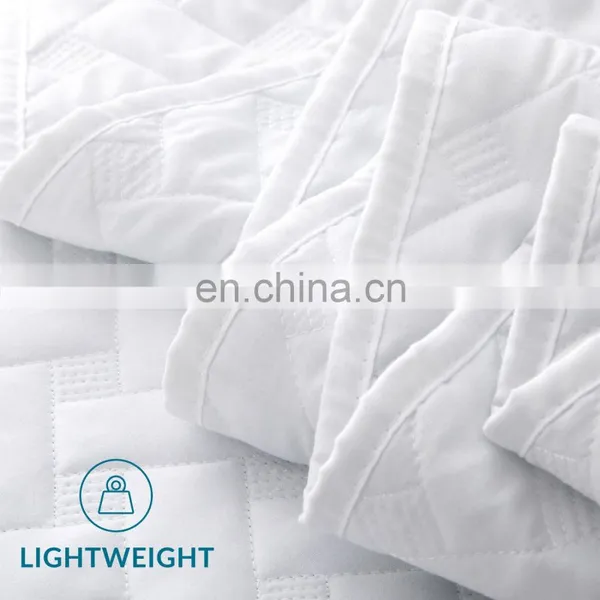 Delicate Multi Purpose Movable Woven 100% Microfiber Polyester Quilt Bedspread Set photo-5