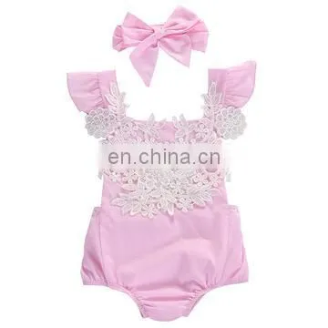 Wholesale 2018 Fashion Baby Clothes Soft Cotton Romper Ruffle Sleeve Baby Romper Suit photo-2