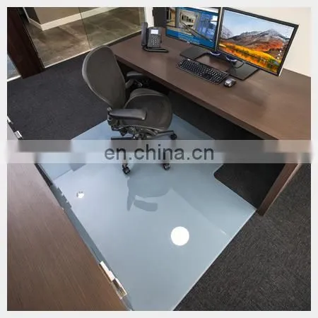 Customize Size Safety Clear Tempered Glass for Modernize Office Glass Chair Mat photo-4