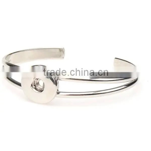 New Design Fashion Stainless Steel Bangle Snap Button Charm Bracelet From China photo-4