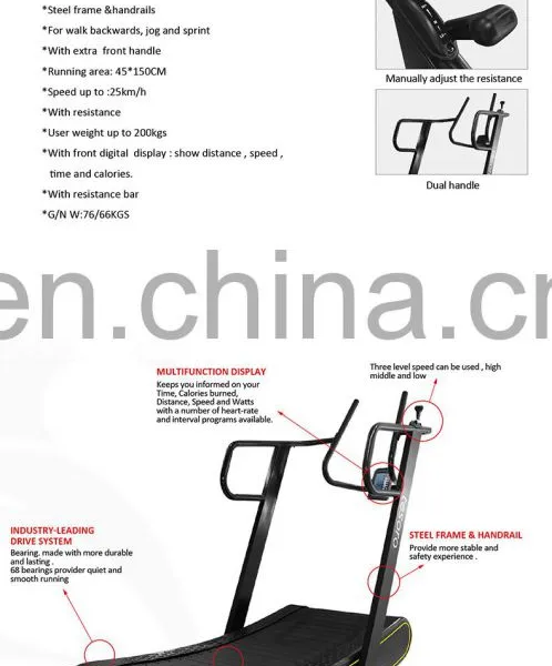 Curved Treadmill & Air Runner With High-end Display Running Machine Fitness Equipment Exercise Treadmills Suitable for HIIT photo-3