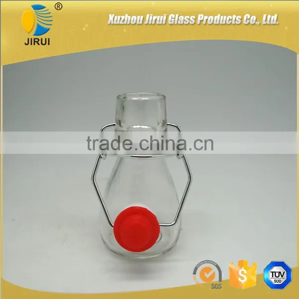 Square Swing Top Glass Drinking Bottles Wholesale With Stoppers photo-5