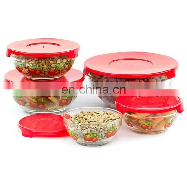 Best Quality Glass Bowl Set With Plastic Lids photo-3