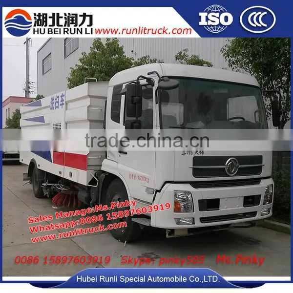 Dongfeng Bigger 10000Liters Road Cleaning Trucks, Street Cleaning Machines With Snowing Cleaning Equipment For Sales photo-3